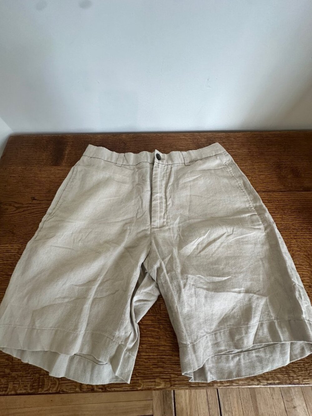 MENS BROOKS BROTHERS LINEN SHORTS W34